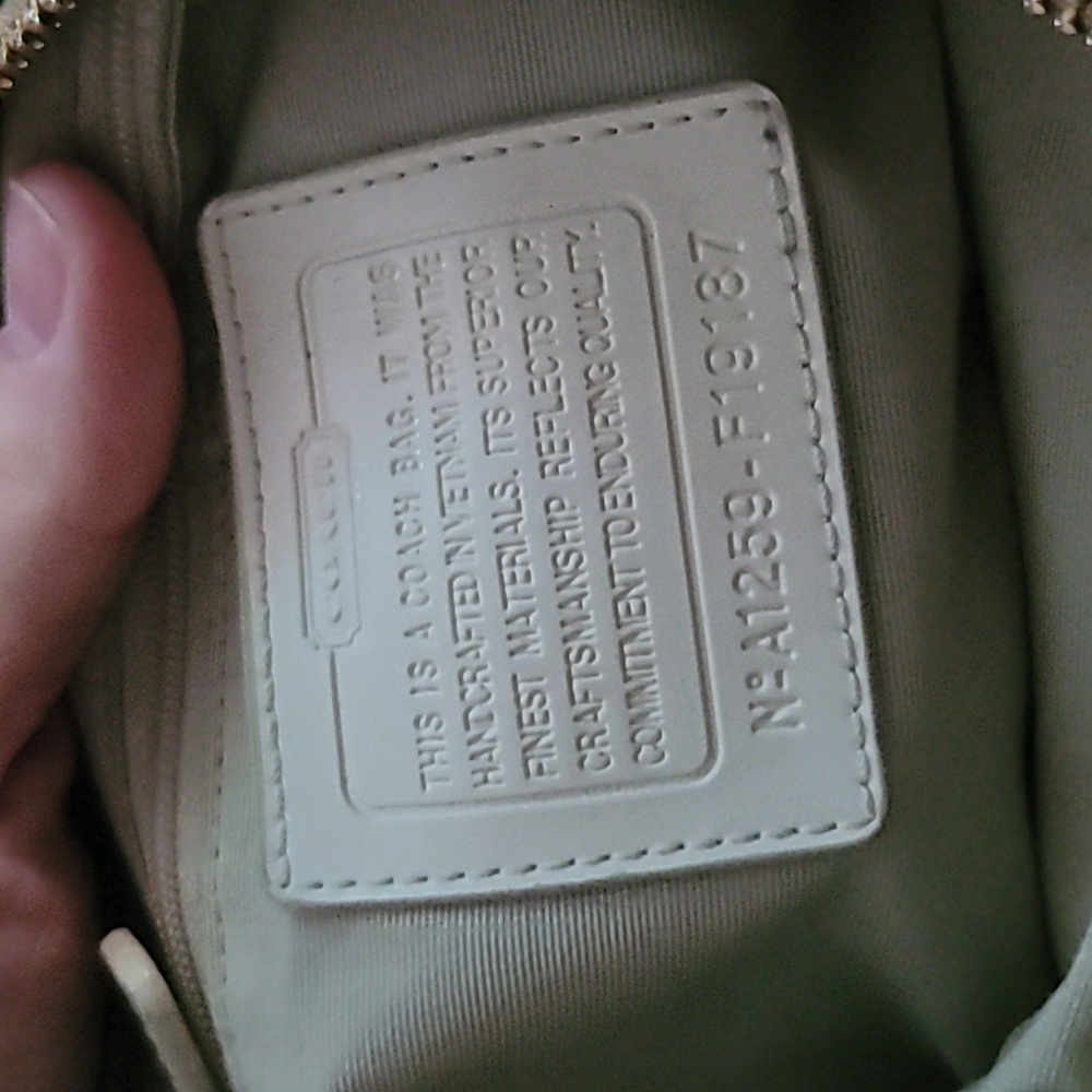 Coach Snaphead Signature Satin Print Handbag Purse Tote F19187 Rare Vintage - Picture 7 of 8